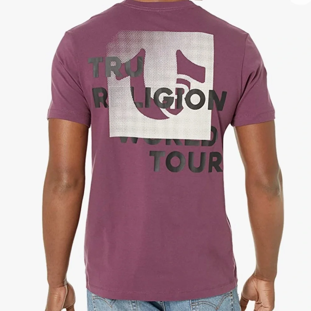 TRUE RELIGION Men's Short Sleeve Tr World‎ Tour T-Shirt